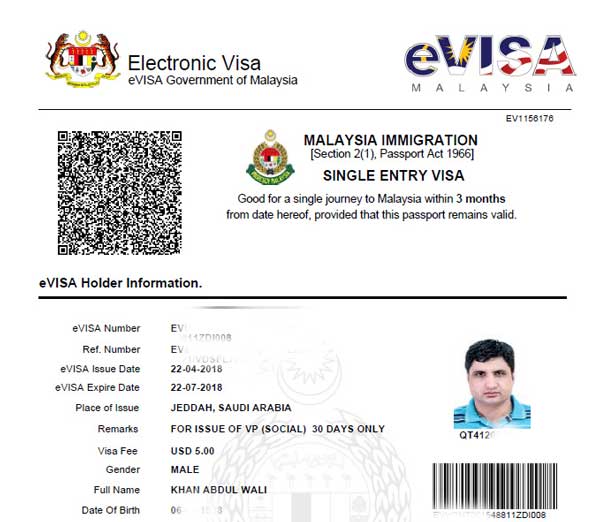 malaysia visit visa requirements for pakistani