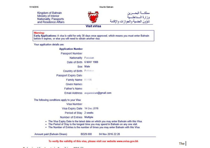 How to Apply for Bahrain Visa in Pakistan